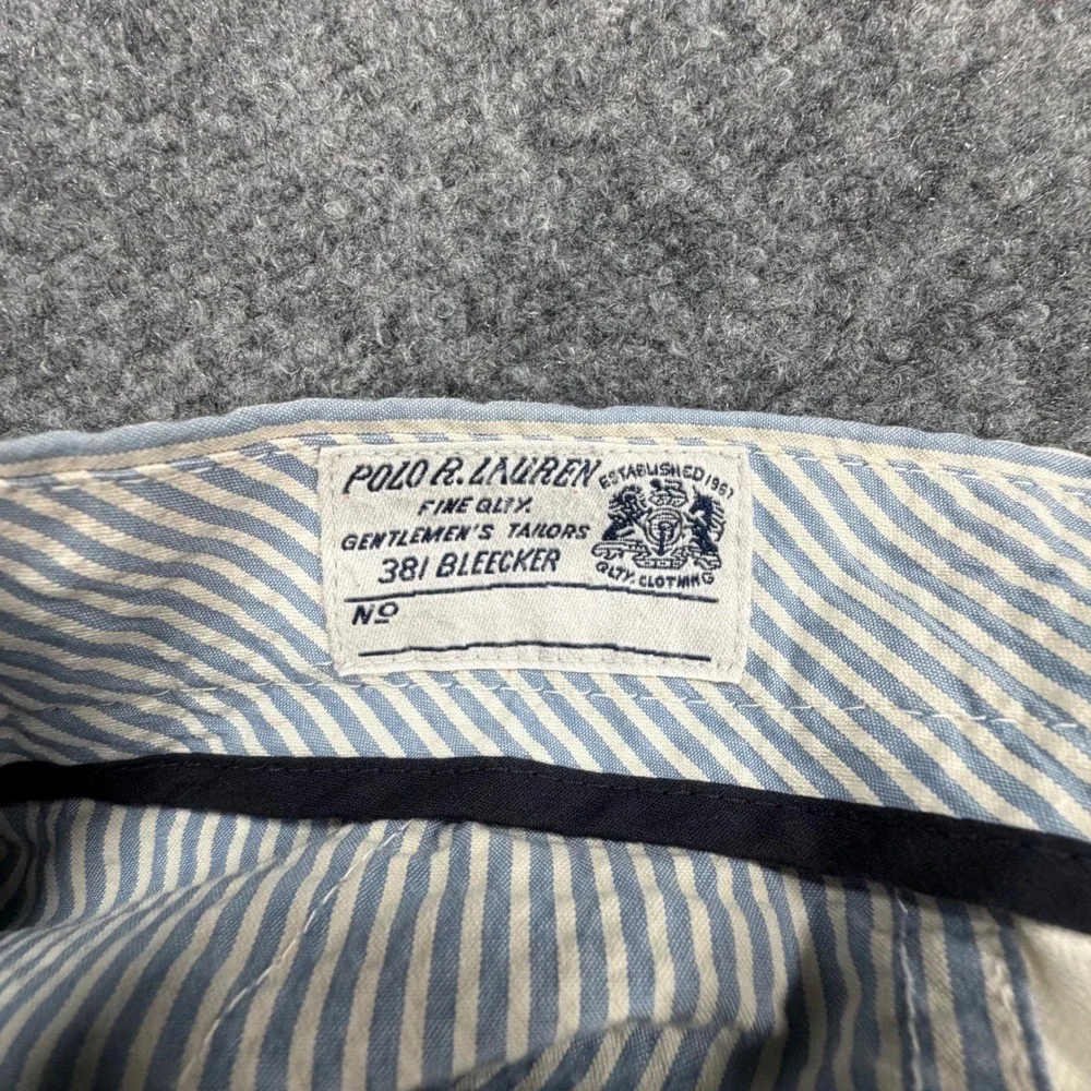 Polo Ralph Lauren Suffield Fit Shorts Mens 38 Blue White Seersucker Striped 0562